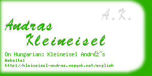 andras kleineisel business card